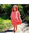 Poncho en gaze de coton terracotta