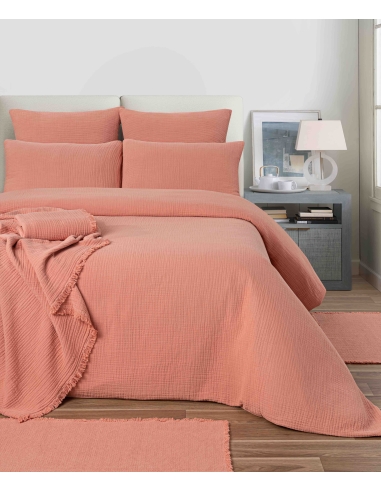 Housses de couette en Gaze de coton Terracotta