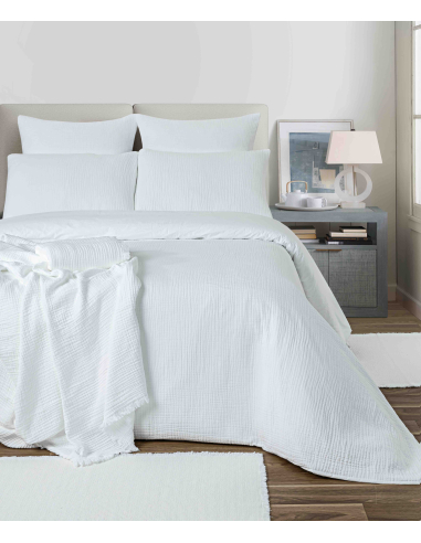 Taies d'oreiller Gaze de coton Blanche