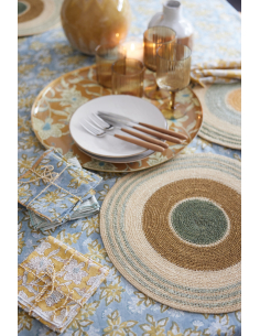 Lot de 2 Serviettes de Table Block Print