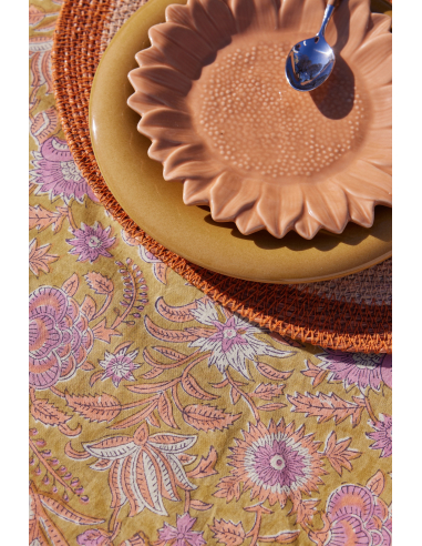 Nappes Block Print Nerhu Kiwi