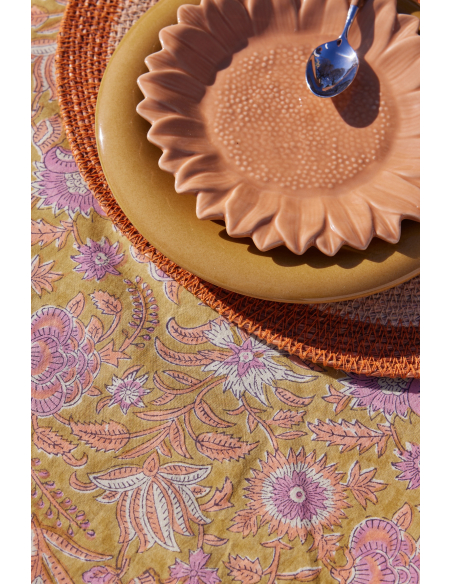 Nappes Block Print Nerhu Kiwi