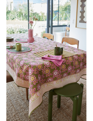 Nappes Block Print Jakarta Olive