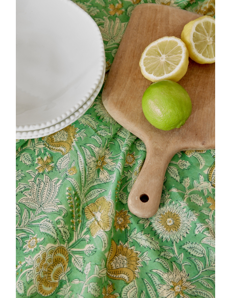 Nappes Block Print Nerhu Green