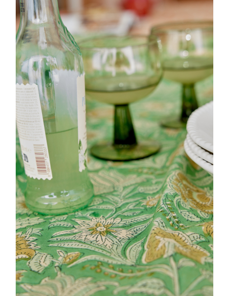 Nappes Block Print Nerhu Green