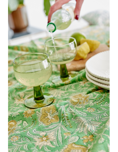 Nappes Block Print Nerhu Green