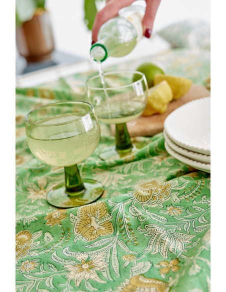 Nappes Block Print Nerhu Green