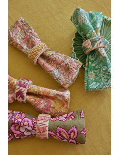 Lot de 2 Serviettes de Table Block Print