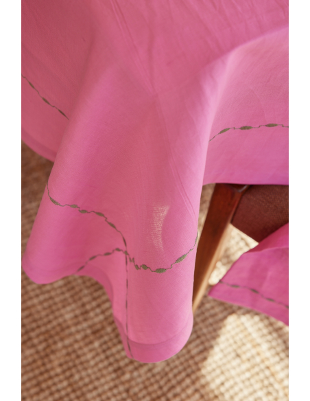 Nappe Lin & Coton Rose