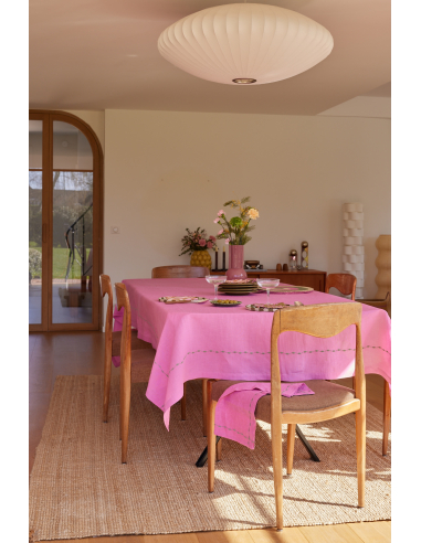 Nappe Lin & Coton Rose