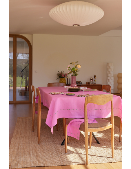 Nappe Lin & Coton Rose