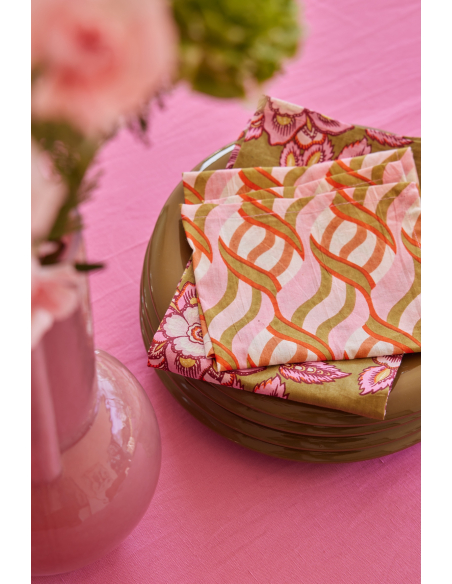 Nappe Lin & Coton Rose