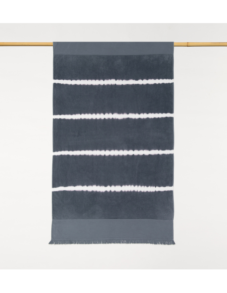 Fouta Eponge Tie & Dye Grise