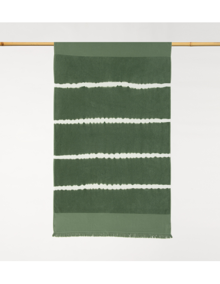 Fouta Eponge Tie & Dye Kaki
