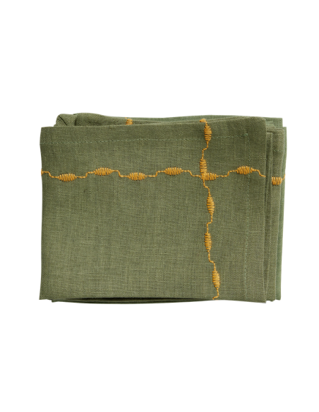 Serviette Lin & Coton Sauge