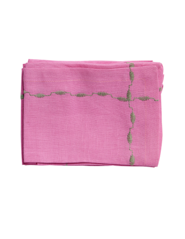 Serviette Lin & Coton Rose Indien