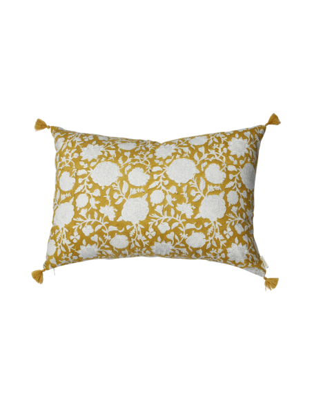 Coussin Block Print Tupia Absynthe