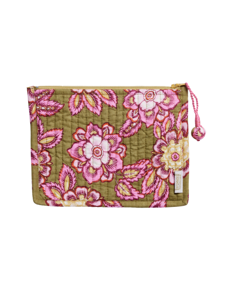 Pochettes Block Print Jajarta Olive