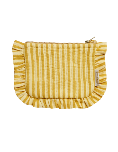 Pochette Froufrou Rayée Jaune