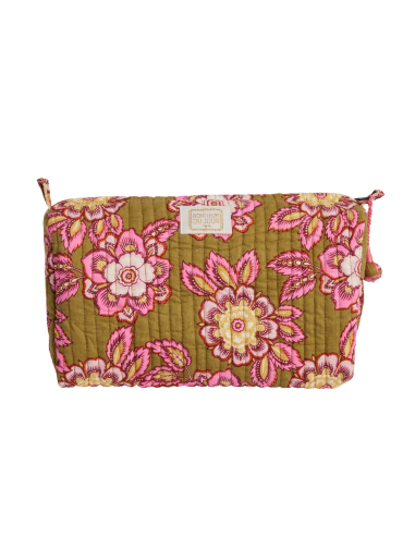 Trousse Block Print Jakarta Olive