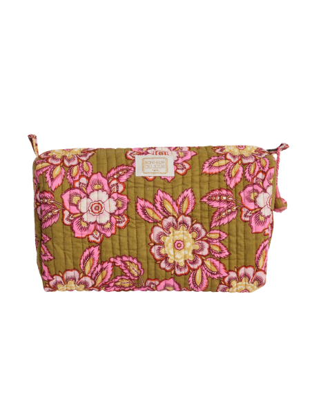 Trousse Block Print Jakarta Olive