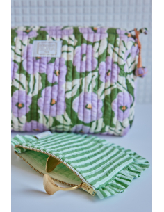 Trousse Block Print Chunni Cyprés
