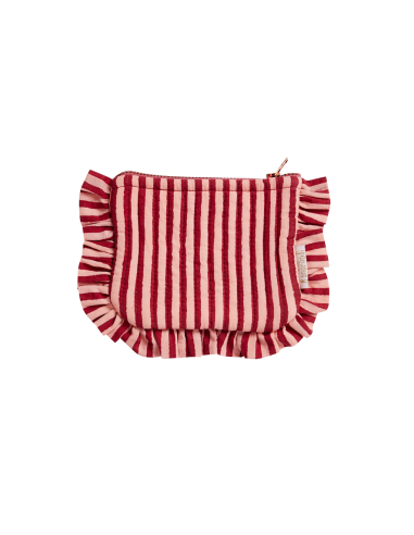 Pochette Froufrou Striped Grenat