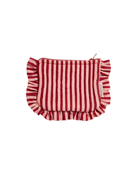 Pochette Froufrou Striped Grenat
