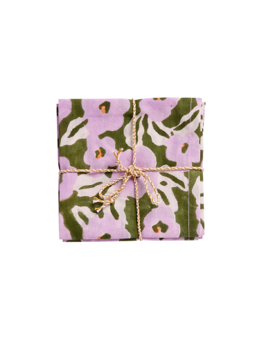 Lot de 2 Serviettes de Table Block Print