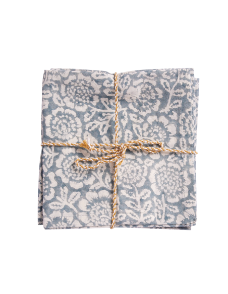 Lot de 2 Serviettes de Table Block Print