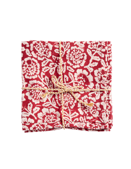 Lot de 2 Serviettes de Table Block Print