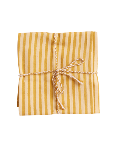 Lot de 2 Serviettes de Table Block Print