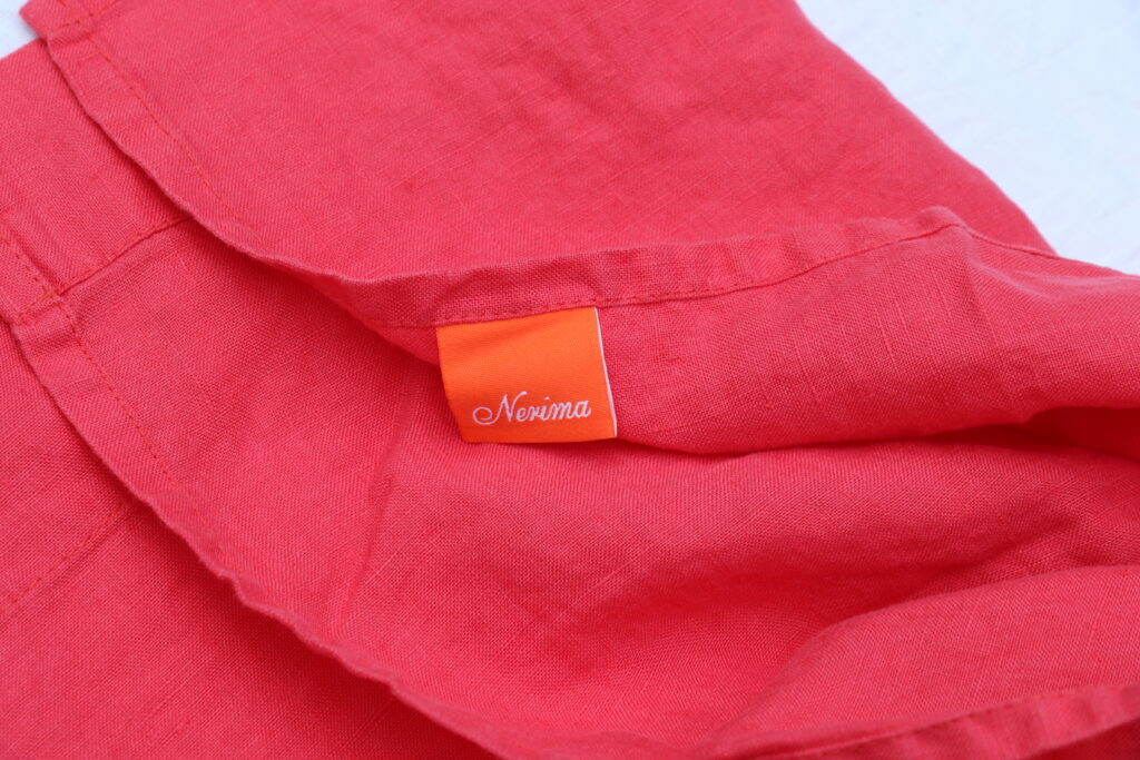 Drap en lin lavé framboise