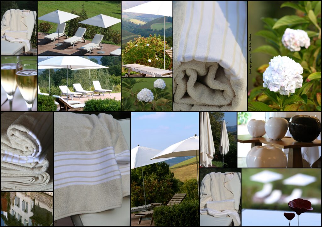 Drap de bain pays basque blanc