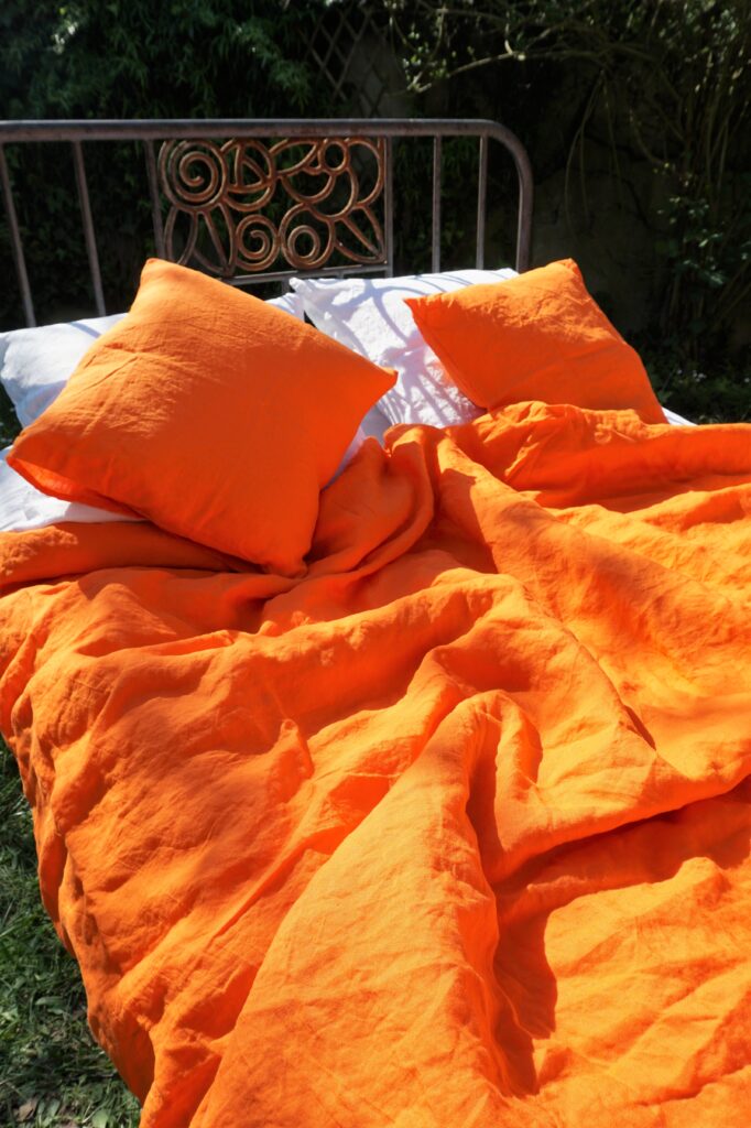Lin lavé Orange